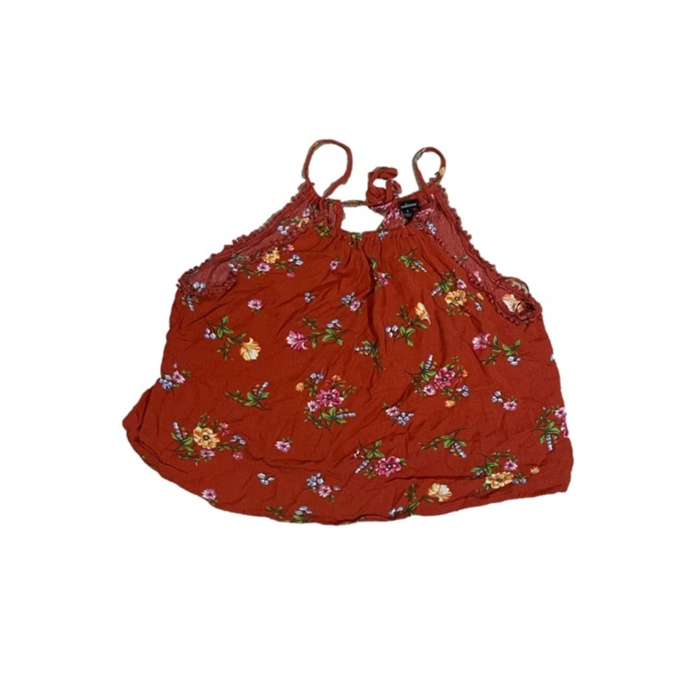 Ambiance Apparel Floral Print Top with Spaghetti Straps size small